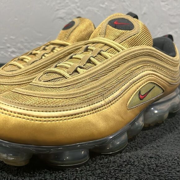 🔥🔥 Nike Air VaporMax 97 Metallic Gold 2018 Shoes - Men Size 11 - VGUC - Picture 5 of 13